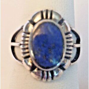 Lapis lazuli Southwestern style sterling ring s6 (1530)